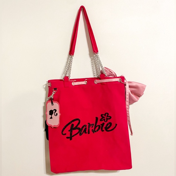 Custom reworked vintage Barbie face oversized tote bag. - Picture 3 of 8